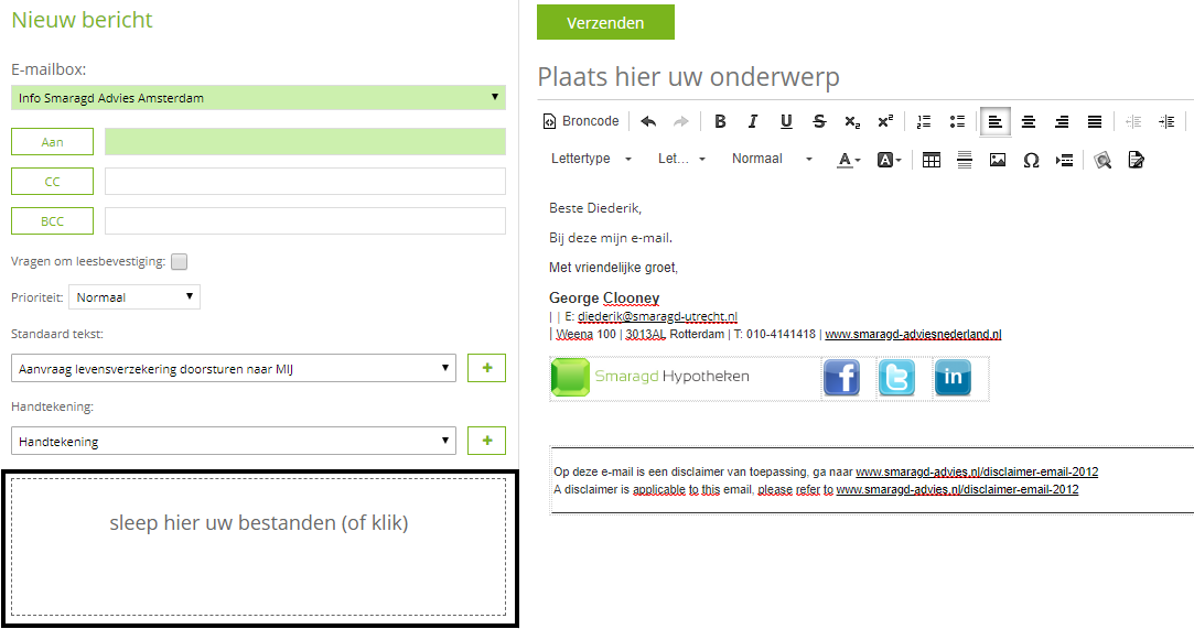 Bijlage aan een e-mail toevoegen en verwijderen - Faster Forward Support